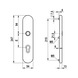 Stainless steel security door fitting S 305 - SDF-A2-S305-HH-CK-72-13-MATT - 2