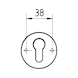 Pair of escutcheons Rounded - DH-ZD-KEYROS-ROUND-CK-(NI)-MATT - 3