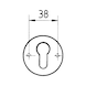 Square escutcheon pair - DH-ZD-KEYROS-EDGE-CK-(NI)-MATT - 2