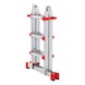Echelle t&eacute;lescopique professionnelle en aluminium avec traverse - TELELDR-PROFI-ALU-TRAV-4X3RUNGS - 1