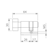 WC thumbturn cylinder - TMBTURNCYL-F.FITT-WC-(A2/OPT)-26X17MM - 3