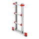 Outer ladder for professional aluminium telescopic ladders