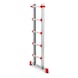 Outer ladder for professional aluminium telescopic ladders