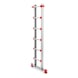Outer ladder for professional aluminium telescopic ladders