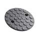 Rubber plate for vehicle lifting platforms - RBRPLT-F.LFT-RD-120MM-H21MM - 1