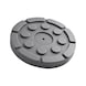 Rubber plate for vehicle lifting platforms - RBRPLT-F.LFT-RD-D140MM-H17MM - 1