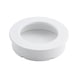 MUG-ZD 8 poignée de meuble type coquille - POIGNEE MEUBLE ZD8 D 49MM BLANC MAT - 1