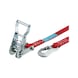 Ratchet strap, two pieces With snap hook - LSHBL-RTCH-2PCS-KARABHOK-25MM-4M - 2