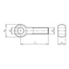 Ring bolt - BLT-EYE-DIN444-4.6-B-(A3C)-M16X110 - 2