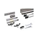 Kit de quincaillerie pour porte coulissante int&eacute;rieure SCHIMOS 80-GS-WR, MB pour pose au plafond avec des portes en verre - SLIDDRFITT-SCHIMOS80GSWR-WCA2-WOD-3000 - 1