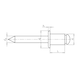Blind rivet, open, with break mandrel and flat head - RIV-ISO16584-CU/ST-(6,0-13,0)-6,4X18,0 - 2