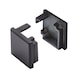 End cap set for LED support profile UBP-4 - ENDCAP-SET-(F.UBP-4)-BLCK - 1