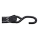Lashing strap with clamping lock, two pieces With S-hook, double J-hook and safety latch - STRP-CAMBCKL-2PCS-LC350-BLCK-W35MM-L6M - 3
