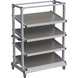 Shelf trolley with shelf - WAPS-REGALWAGEN-830MM-4FACHBOEDEN - 1
