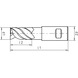 Solid carbide end mill Speedcut-Universal, DIN 6527K, short, four-lipped drill, uneven angle of twist gradient - 2