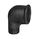 90° elbow, reduced, with female and male thread EN10242 A4 reduced, plain, malleable iron - FTNG-ELBW90-EN10242-I/A-A4-S-R1/2X3/8 - 1
