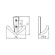 Double hook - CLTHHOK-DB-SMALL-(NI)-71X76MM - 2