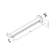 Shelf support / bracket - SHLFSPRT-N-SET-E-NUT-ZD-A2-B1000MM - 3