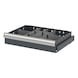 Divider assortment with compartment rails and compartment dividers for system dimensions 12.6