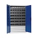 Wing door cabinet, depth 500&nbsp;mm With W-SLB system storage boxes size 3 and 4 - WNGDRCAB-STEEL-SLB-FB523S-BOX-RAL5010 - 1