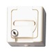 ELMO<SUP>®</SUP> AP damp room earthing contact plug socket with lock - SKT-SM-(LOCK-2)-WHITE-16A-250V - 1