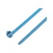 Cable tie KBL D made of polypropylene with metal tongue detectable, blue - CBLTIE-PLA-METLATCH-DETA-PP-BLUE-6,9X345 - 1