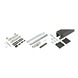 ABILIT 120-G interior sliding door fitting set for wall mounting for glass doors - SLIDDRFITT-ABILIT120GW-WD-80-BLACK-2000 - 1
