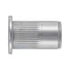 Dome head rivet nut with knurled shank Steel zinc-nickel-plated automotive - 1