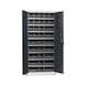 Wing door cabinet, depth 500&nbsp;mm With W-SLB system storage boxes size 3 and 4 - WNGDRCAB-STEEL-SLB-FB522-BOX-RAL7016 - 1