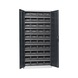 Wing door cabinet, depth 420&nbsp;mm With W-SLB system storage boxes, size 2 - WNGDRCAB-STRG-SLB-FB415-BOX-RAL7016 - 1