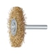 Wheel brush with thread mount - RDBRSH-PWRDRL-(BRS)-D50X6,5X6MM - 1