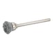 Miniature steel/cast metal wire cup brush wave form, with shank - CPBRSH-MINIATUR-STAHL-D15X3MM - 1