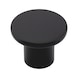 Furniture knob, die-cast zinc MK-ZD 16 - KNOB-DESIGN-MK-ZD16-28MM-BLACK - 1