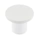 Furniture knob, die-cast zinc MK-ZD 16 - KNOB-DESIGN-MK-ZD16-28MM-WHITE - 1