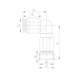 L-shaped push-in fitting long version M/G thread - 2