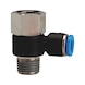 L-shaped push-in fitting male/female R thread - 1