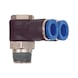 Y-shaped push-in fitting 90° R thread - 1