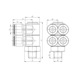 Four-way L-distributor - DSTR-4WAY-L-ROT-PLA-HEX-ET-R1/4-PIP-6 - 2