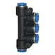 T-shape multi-port distributor with plug-in connector - 1