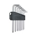 ALLEN KEY SET TX (TX) WITH HOLE - S2 STEEL - 9 PIECES – LONG BLADE