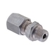 Straight screw-in fitting steel metric male - 1