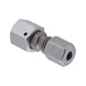 Adjustable straight sealing cone reducer fitting ISO 8434-1, zinc-nickel-plated steel, cutting ring connection with o-ring - TUBFITT-ISO8434-S-RDSWC-ST-D30/D25 - 1