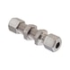 Straight bulkhead fitting, stainless steel - 1