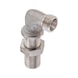 Angled bulkhead fitting, stainless steel 90° - 1