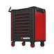 ULTIMATE 8.8 system workshop trolley with wooden worktop - WRKSHPTRLY-ULTI-8.8-WO-8DRWR-RAL3020-FS - 2