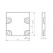 End plate - ENDPLT-ST-A2K-WO.STP-40X40MM - 2