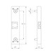 Door latch set - DOORLATSCH-DIECASTZINC-SET-93X20MM - 2