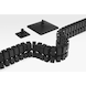 Cable guide vertical rectangular link shape - CBLGUID-SLIM-BLACK - 3