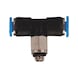 T-shaped push-in fitting R thread Mini - T-SCRCON-ROT-MINI-PLA-R1/8-D6 - 1