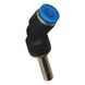 45° plastic push-in connector with plug-in nipple - 1